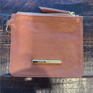 Steve Madden Cognac Leather Card Holder